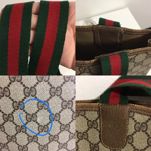 Authentic GUCCI tote/Shoulder bag coated canvas - Picture 7 of 8